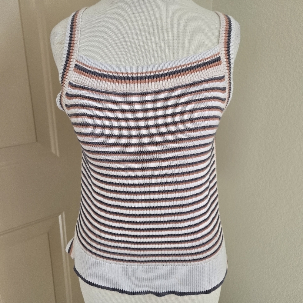Margaret O'Leary knit striped tank S